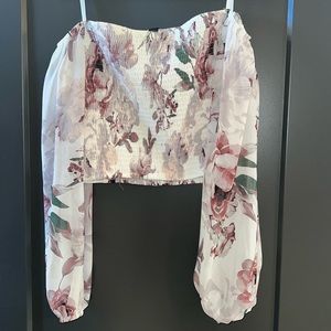 Windsor rouched off the shoulder top